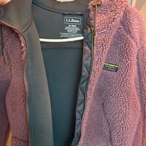 L.L. Bean Women's Plush Sherpa Jacket in Mauve